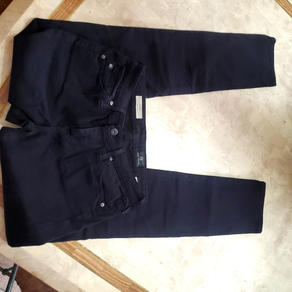 AG the stilt cigarette jeans in black Velvet size 25R great gift